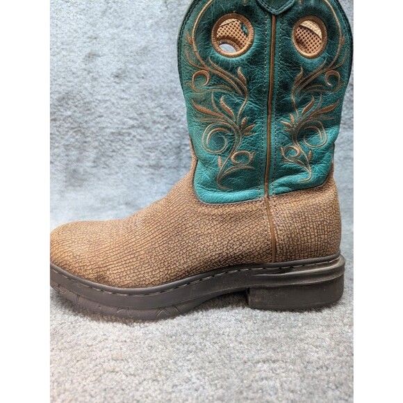 Twisted X Western Boots EZ Rider Womens Size 10M Teal Tan Round Toe WEZ0006 - Picture 4 of 15